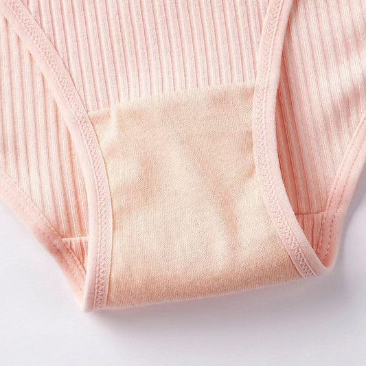 Women's Cotton Underwear Mid Waist Traceless