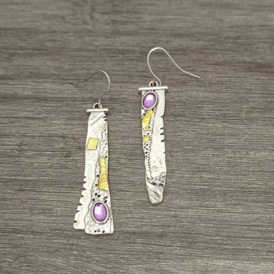 Personalized Design Sickle Serrated Eardrops
