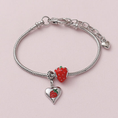Sweet Cute Love Fruit Strawberry Bracelet
