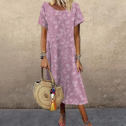 Summer Super Large Beach Short Sleeve Dress