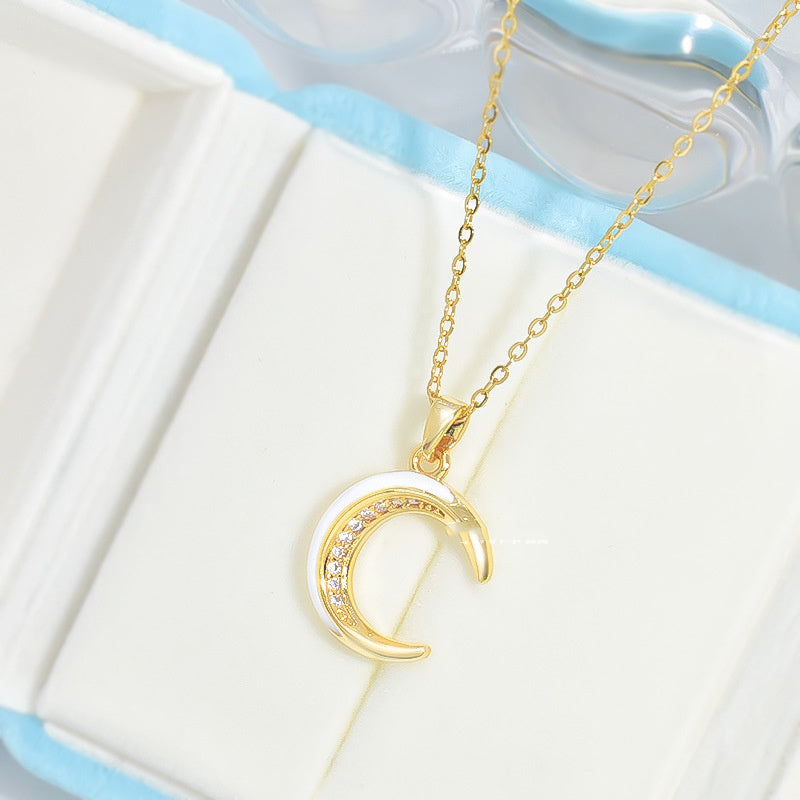 New Light Luxury And Simplicity Fashion All-match Moon Necklace For Women