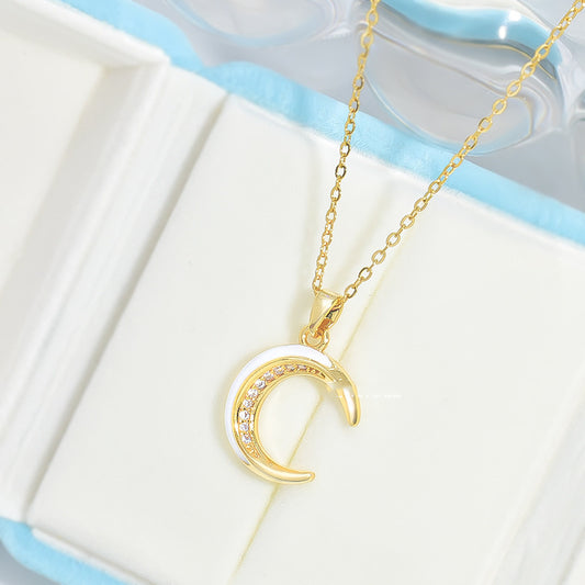 New Light Luxury And Simplicity Fashion All-match Moon Necklace For Women