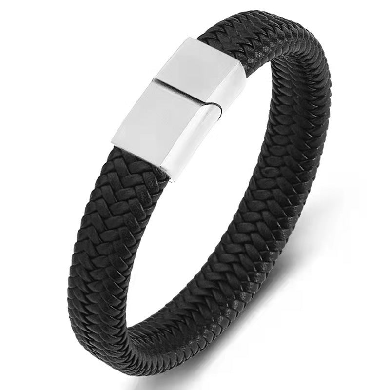 Leather Cord Bracelet Authentic Leather Weave