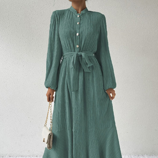Women's Fashion Graceful Personality Self-tie Dress