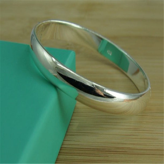 Silver-plated Simple Time Ring Bracelet