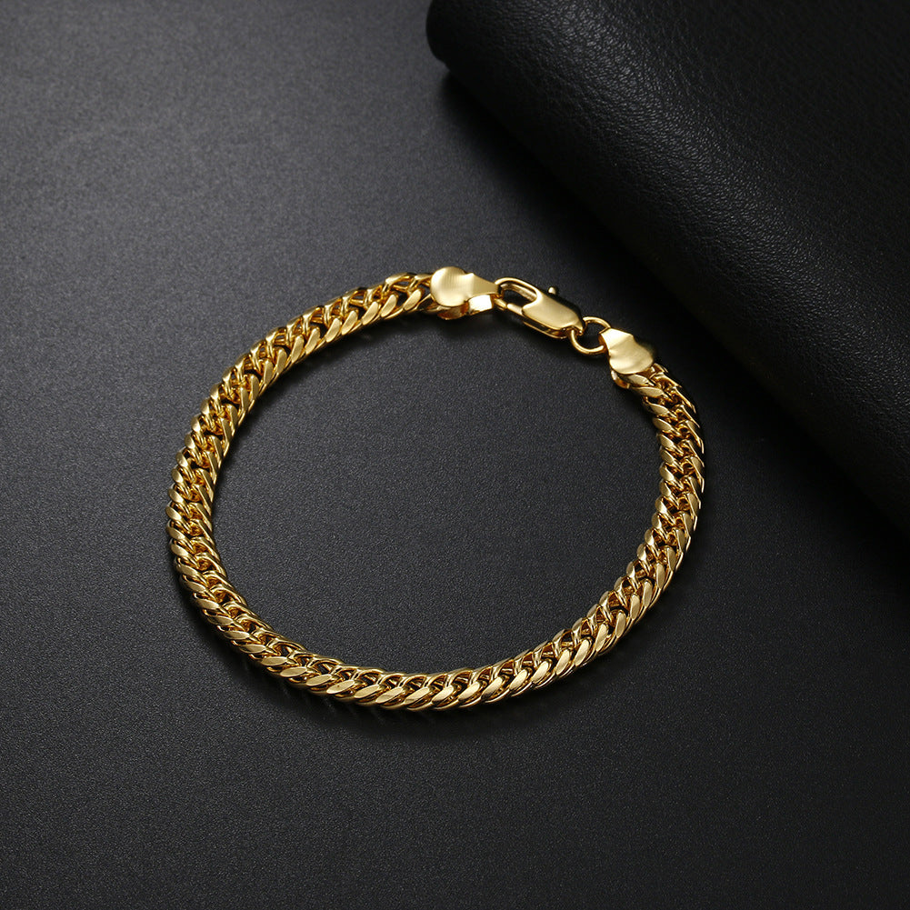 Women's Fashion 18K Silver Plated 6MM Full Side Bracelet