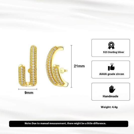 Special-interest Design C- Shaped All-match Temperament Earrings