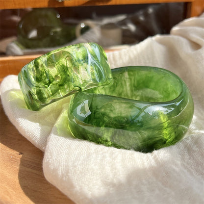 Irregular Geometric Transparent Resin Bracelet