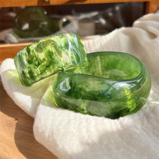 Irregular Geometric Transparent Resin Bracelet