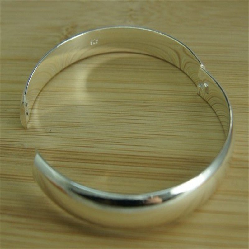 Silver-plated Simple Time Ring Bracelet