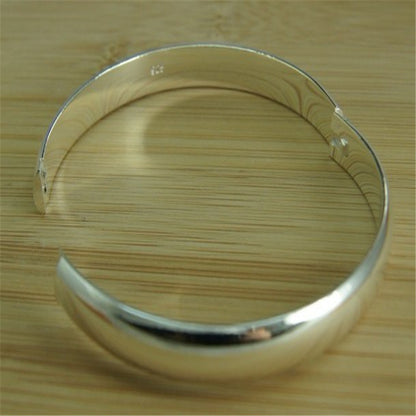 Silver-plated Simple Time Ring Bracelet