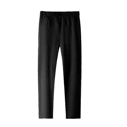 Zomer heren ademend effen kleur broek plus size losse casual broek