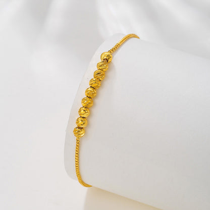 1 stuk gouden armband met trekkoord, modieuze bloemenkralen, geluksarmband voor dames