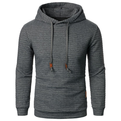 Heren Jacquard Trui Lange mouwen Hoodie Warme Kleur Capuchon Sport Top