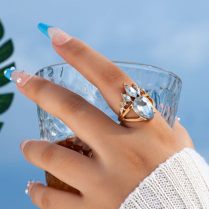 Color Diamond Four-piece Ring